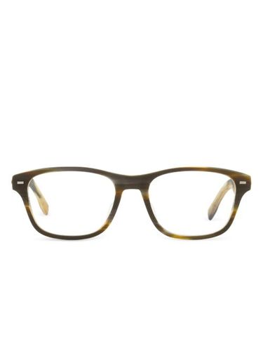 Lunettes de vue à monture à effet écaille de tortue - Zegna - Modalova