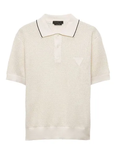 Polo en maille ajourée - Prada - Modalova