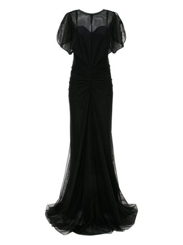 Sheer-overlay dress - Victoria Beckham - Modalova