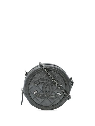 Sac à bandoulière CC Filigree Round Clutch with Chain en cuir Caviar métallisé (2018-2019) - CHANEL Pre-Owned - Modalova