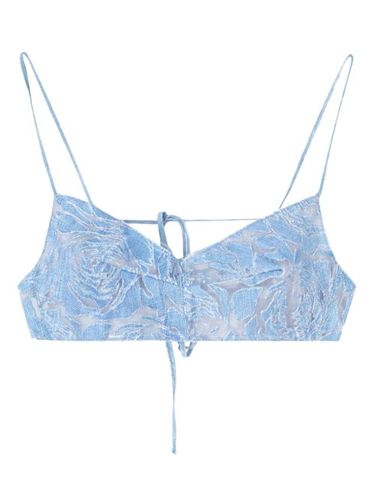 Soutien-gorge en jean à effet usé - Ermanno Scervino - Modalova