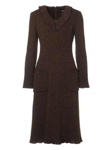 Robe mi-longue à effet brossé - CHANEL Pre-Owned - Modalova