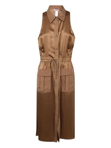 Robe-chemise en satin à boutonnière - TWINSET - Modalova