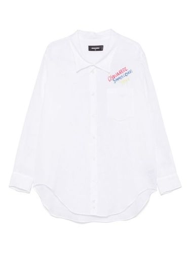 Chemise à logo brodé - DSQUARED2 - Modalova