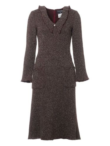 Robe en laine à coupe mi-longue - CHANEL Pre-Owned - Modalova
