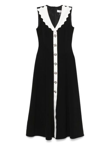 Robe mi-longue à col festonné - NISSA - Modalova
