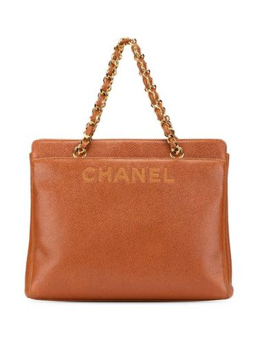 Sac cabas Logo Chain en cuir Caviar (1997-1999) - CHANEL Pre-Owned - Modalova