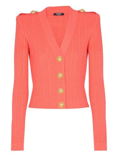 Cardigan en maille torsadée - Balmain - Modalova