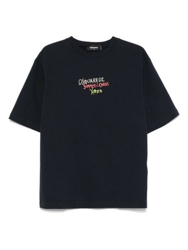 T-shirt à logo brodé - DSQUARED2 - Modalova