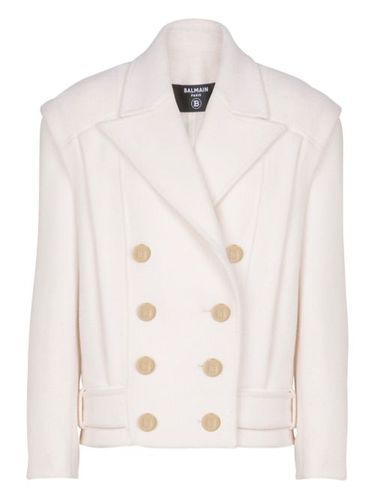 Veste en cachemire à coupe crop - Balmain - Modalova