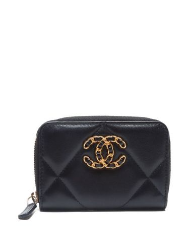Portefeuille en cuir à logo CC (2021-2022) - CHANEL Pre-Owned - Modalova