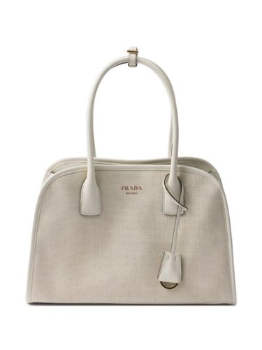 Sac cabas médium en lin mélangé - Prada - Modalova
