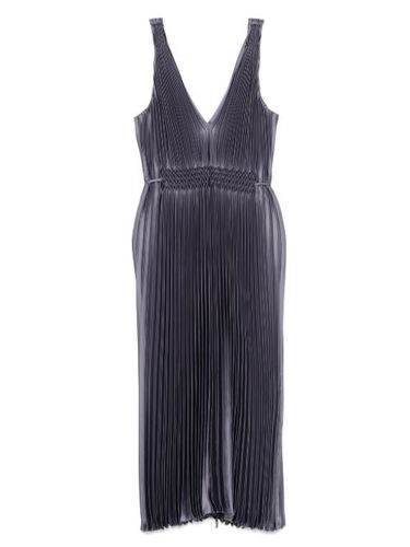 Robe mi-longue plissée en satin - Vince - Modalova