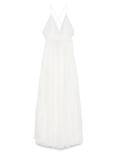 Robe mi-longue à détails en dentelle - Ermanno Scervino - Modalova