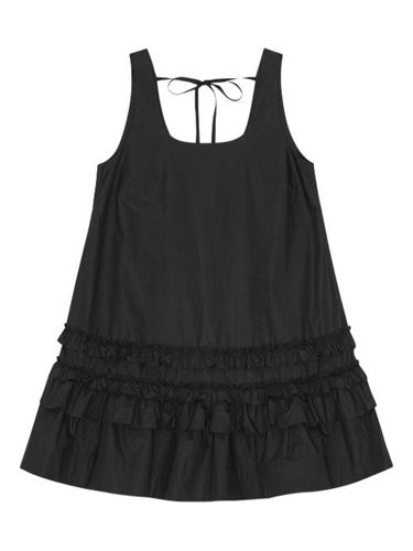 Robe mi-longue en popeline - GANNI - Modalova
