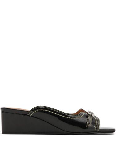 GANNI mules en cuir - Noir - GANNI - Modalova