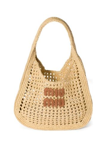 Sac cabas à détail de pompon - Miu Miu - Modalova