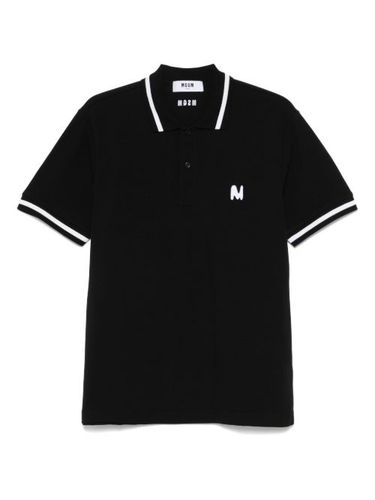 MSGM polo à logo brodé - Noir - MSGM - Modalova