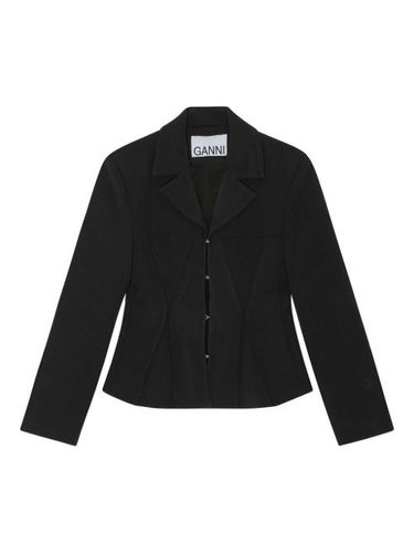 Blazer à revers crantés - GANNI - Modalova