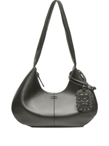 Sac porté épaule à étiquette logo - GANNI - Modalova