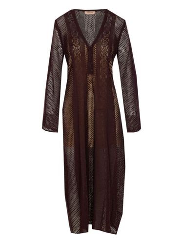 Robe en maille ajourée - TWINSET - Modalova