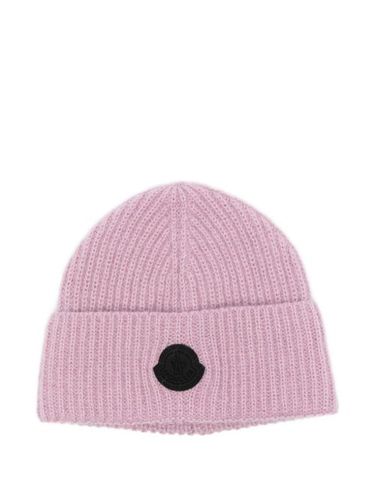 Bonnet nervuré à plaque logo - Moncler - Modalova