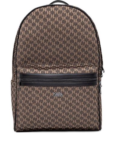 Sac à dos à motif pied-de-poule - Karl Lagerfeld - Modalova