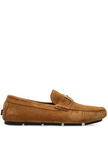 Mocassins à boucle logo - Versace - Modalova