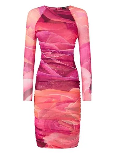 Robe mi-longue à imprimées - Roberto Cavalli - Modalova