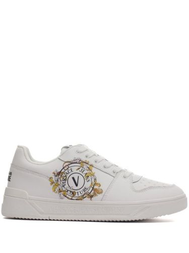 Baskets en cuir à logo embossé - Versace Jeans Couture - Modalova