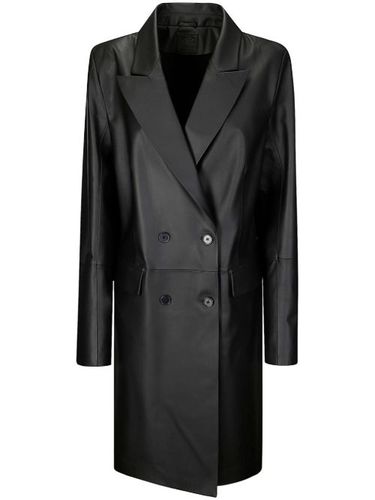 Manteau en cuir à boutonnière croisée - Desa 1972 - Modalova