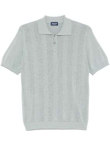 Polo rayé à effet de transparence - Drumohr - Modalova
