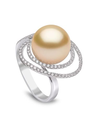Bague en or blanc 18ct à ornements - Yoko London - Modalova