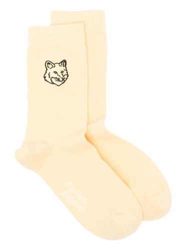 Chaussettes à patch Bold Fox Head - Maison Kitsuné - Modalova