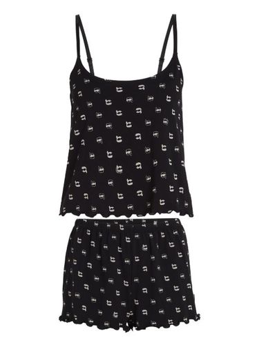 Ensemble short-caraco à bords festonnés - Karl Lagerfeld - Modalova