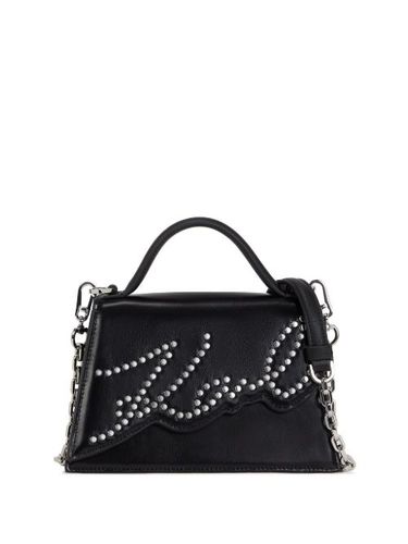 Petit sac à bandoulière Signature à détails de clous - Karl Lagerfeld - Modalova