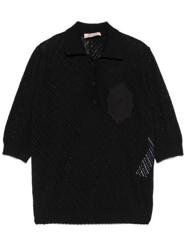 TWINSET polo à patch logo - Noir - TWINSET - Modalova