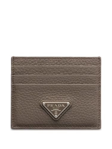 Prada porte-cartes en cuir - Gris - Prada - Modalova