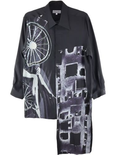 Surchemise à imprimé graphique - Yohji Yamamoto - Modalova