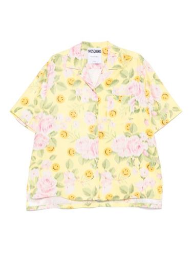 X Smiley chemise en soie - Moschino - Modalova