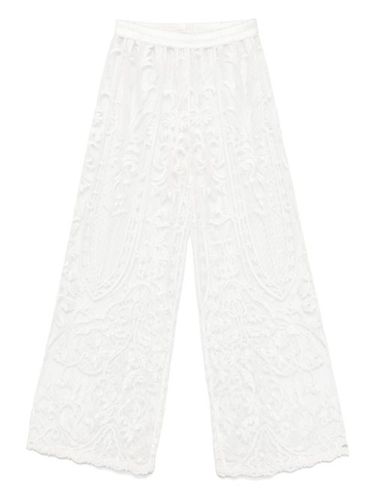 Pantalon droit en dentelle - MAURIZIO MYKONOS - Modalova