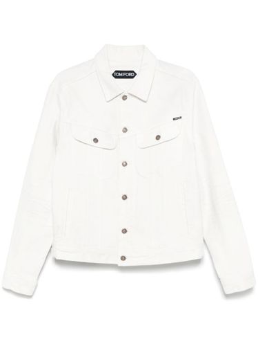 Veste en jean à patch logo - TOM FORD - Modalova