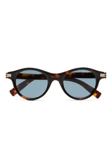 Lunettes de soleil à monture effet écaille de tortue - Zegna - Modalova