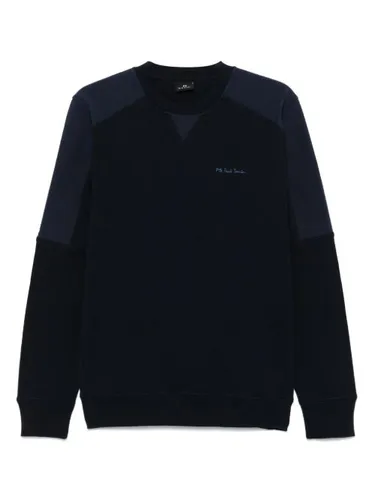 Sweat en coton à empiècement en seersucker - PS Paul Smith - Modalova