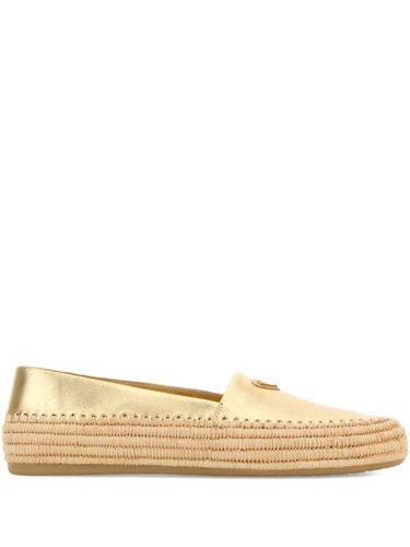 Espadrilles en cuir à effet métallisé - Prada - Modalova