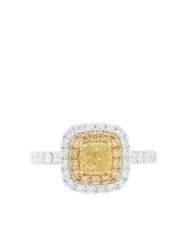 Bague en or blanc 18ct pavée de diamants taille coussin - HYT Jewelry - Modalova