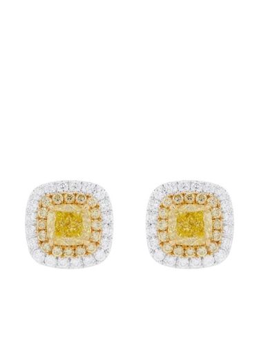 Puces d'oreilles en or blanc 18ct pavée de diamants - HYT Jewelry - Modalova