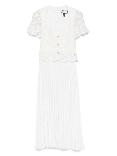 Robe mi-longue plissée en dentelle - NISSA - Modalova