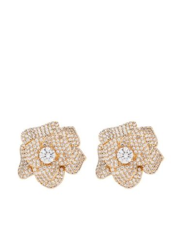 Boucles d'oreilles serties de cristaux - Self-Portrait - Modalova