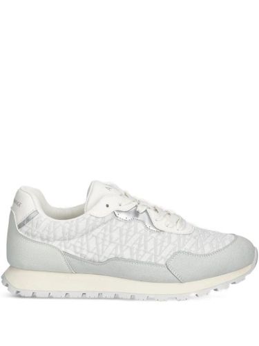 Baskets lacées à motif monogrammé - Armani Exchange - Modalova